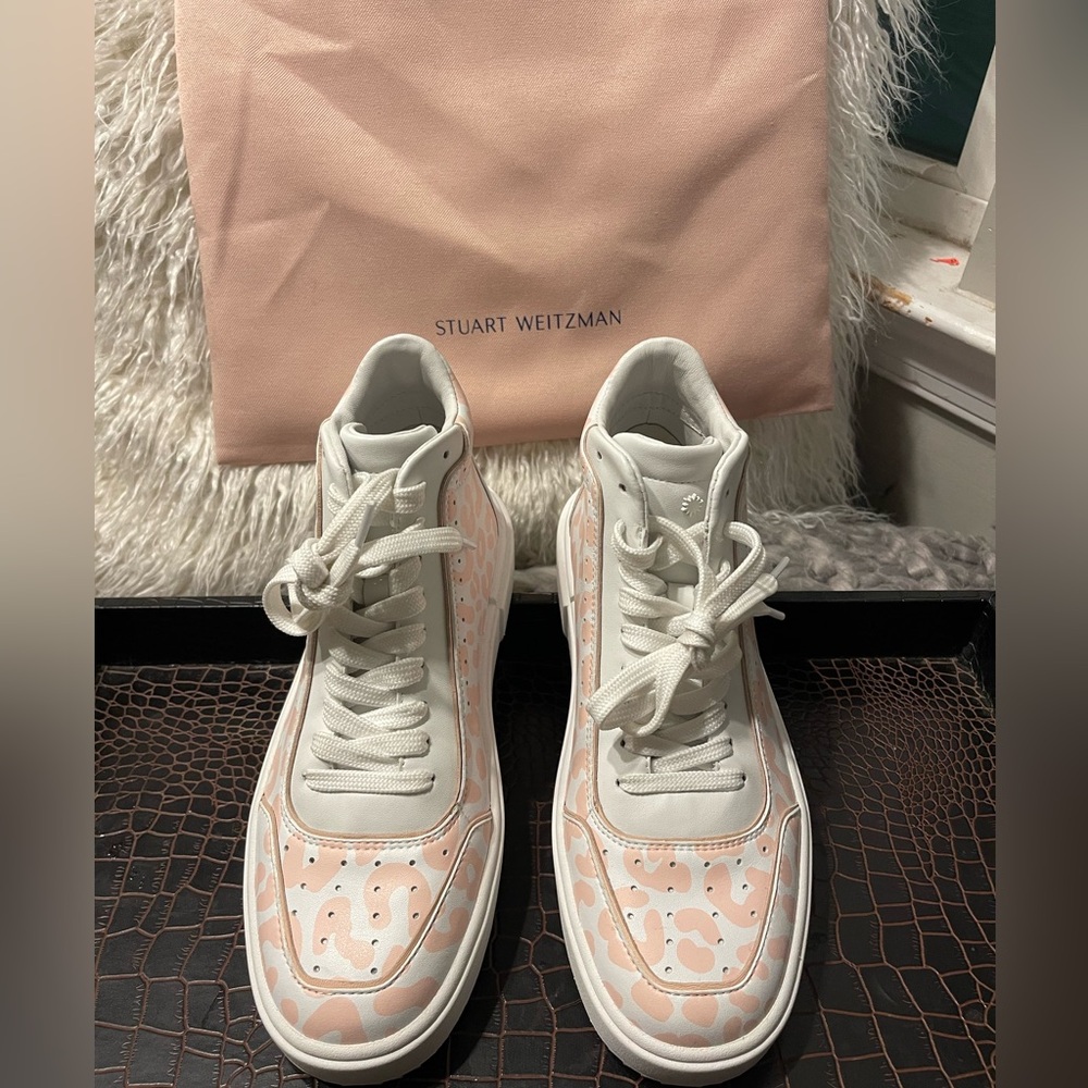 Stuart Weitzman cheetah print hightop sneaker